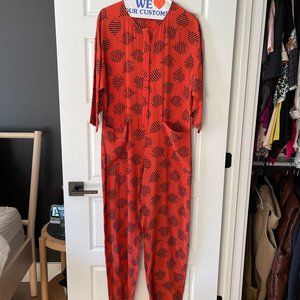 Cienne NY Silk Jumpsuit - Sz M Poppy Red